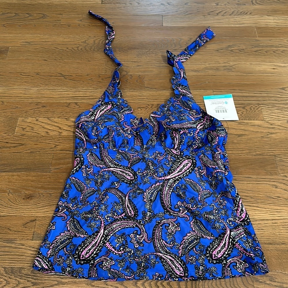 NWT Coolibar Women’s Scalloped Tankini - Size Large